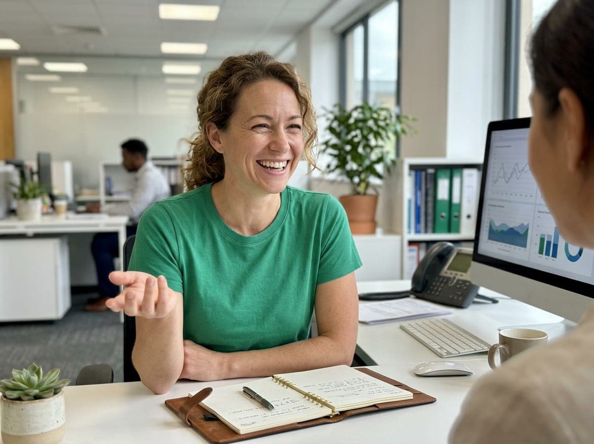 A financial advisor in a bright office reviewing portfolio statements with a client across the desk.